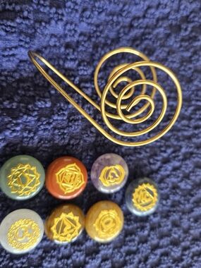 Palm Rings/Bracelets with Chakra Semi-precious Stones